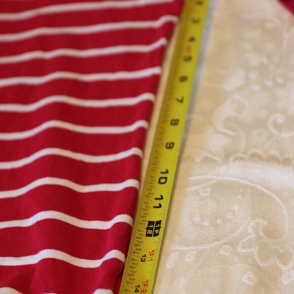 Gap Red/White Striped Casual Top Size XL - Picture 5 of 9